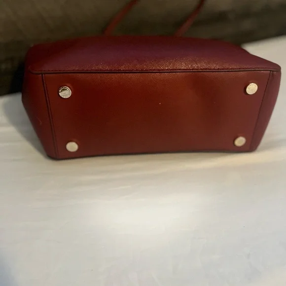 AUTHENTIC Michael Kors orange-reddish in color tote Bag. - Picture 4 of 15